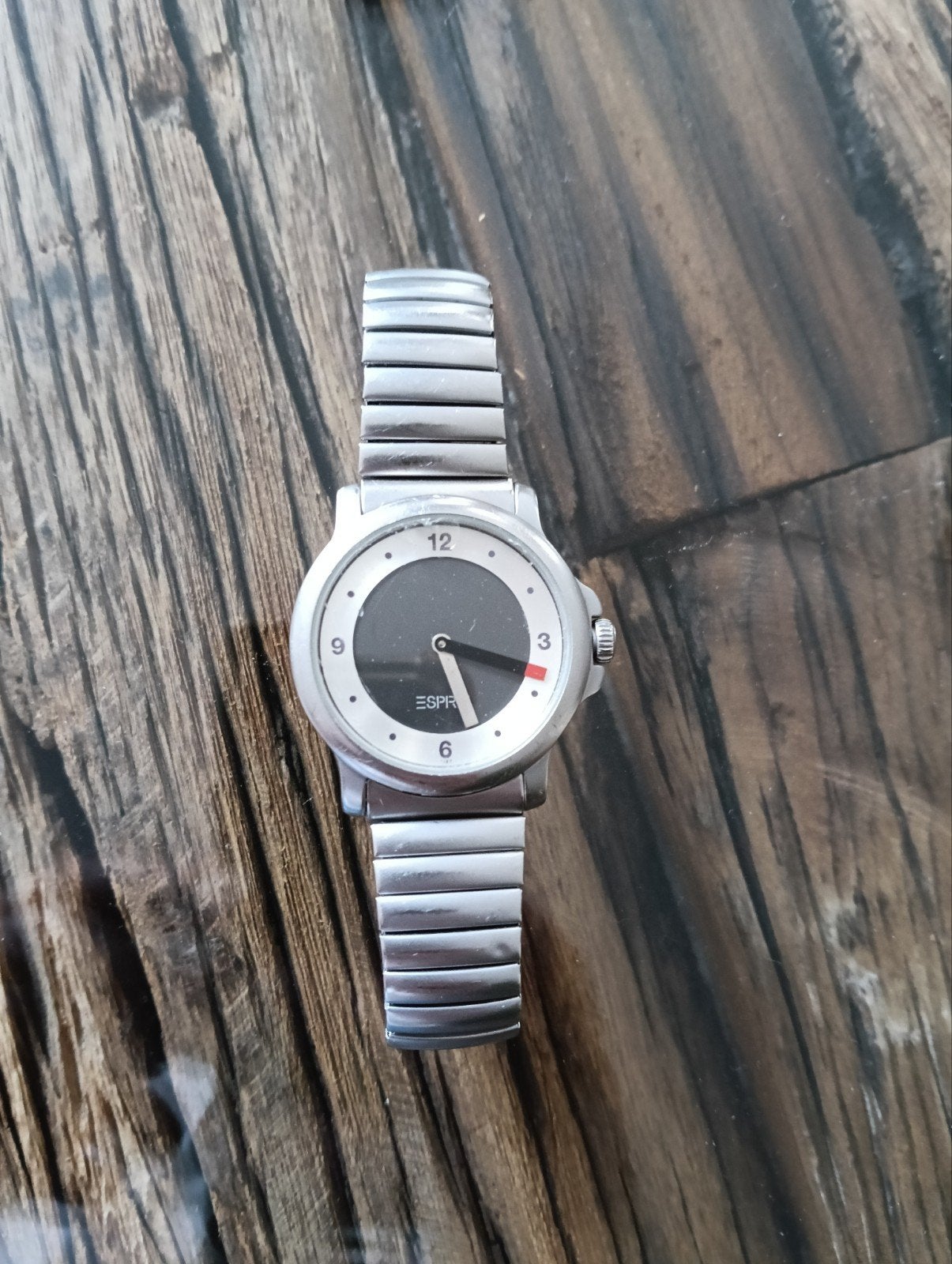 Esprit Vintage Quartz Dameshorloge - Zo goed als nieuw, Staal, Staal, Ophalen of Verzenden, Zo goed als nieuw