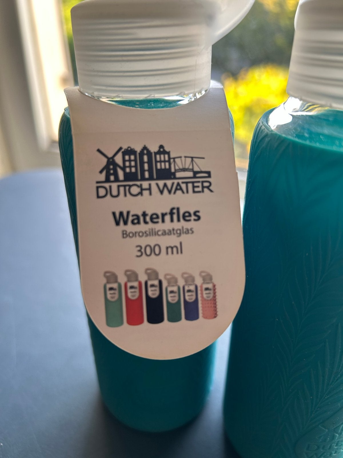 2x Dutch Water Waterfles Borosilicaatglas 300 ml, Nieuw, Ophalen of Verzenden, Meerkleurig, Overige merken