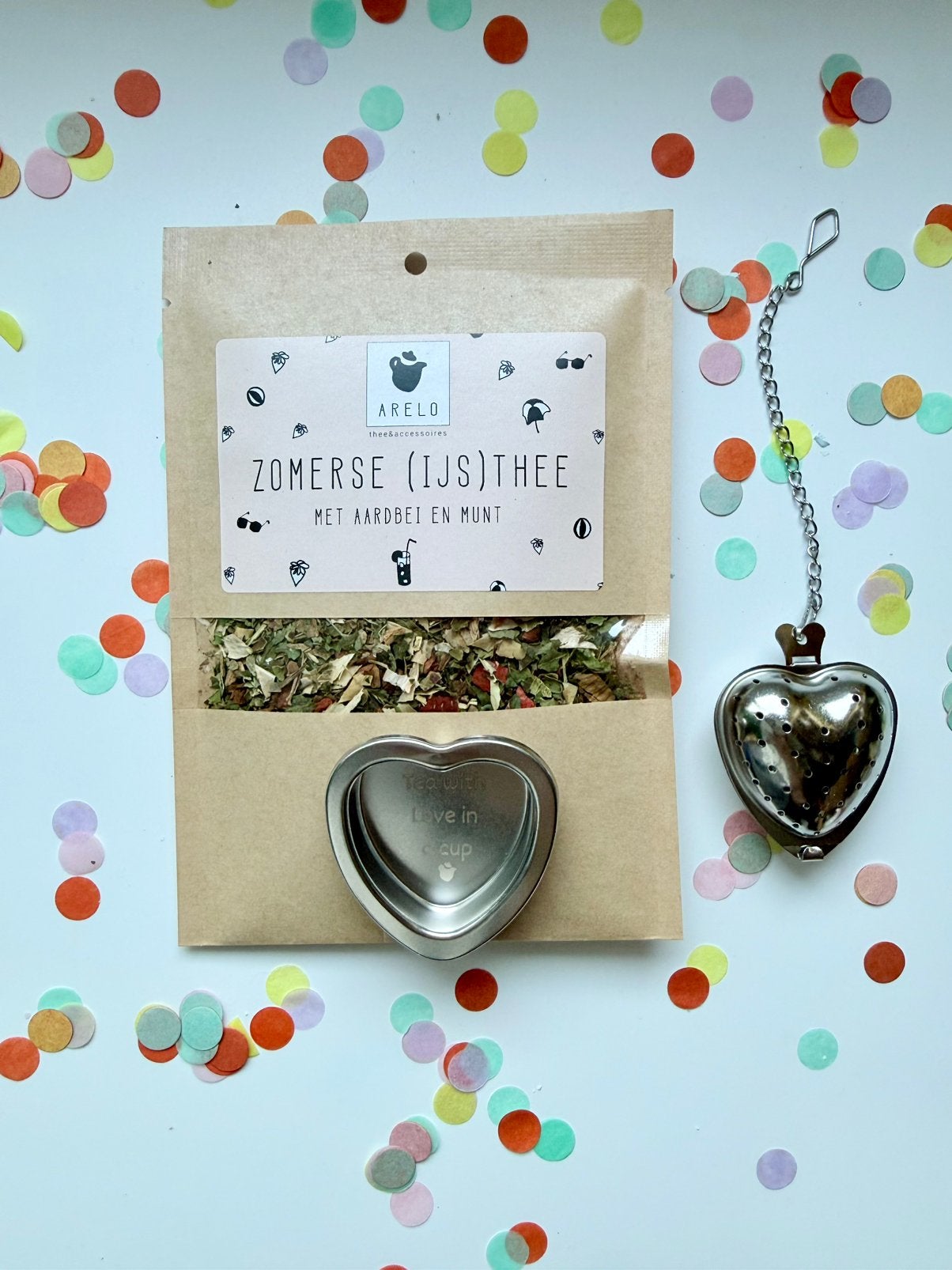 Cadeau zomerse ijsthee + thee ei, Ophalen of Verzenden