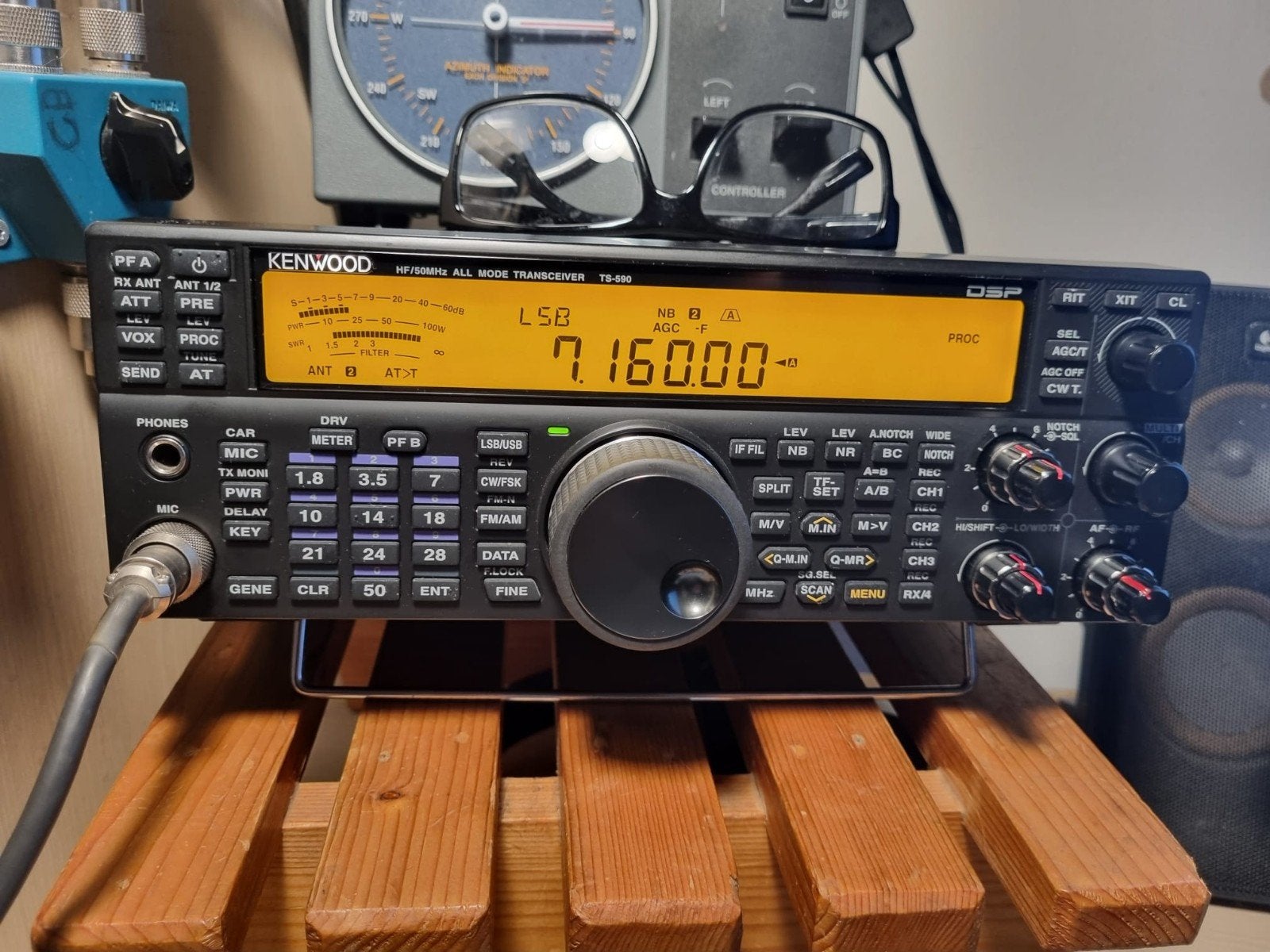 Kenwood TS-590S DSC met doos ALS NIEUW 27MHz, Telecommunicatie, Zenders en Ontvangers, Ophalen, Zo goed als nieuw, Zender en Ontvanger