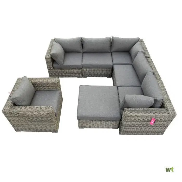 Royal Patio Loungeset - Wicker met kussens (op zolder), Ophalen, Gebruikt, Meer dan 8 zitplaatsen, Loungeset