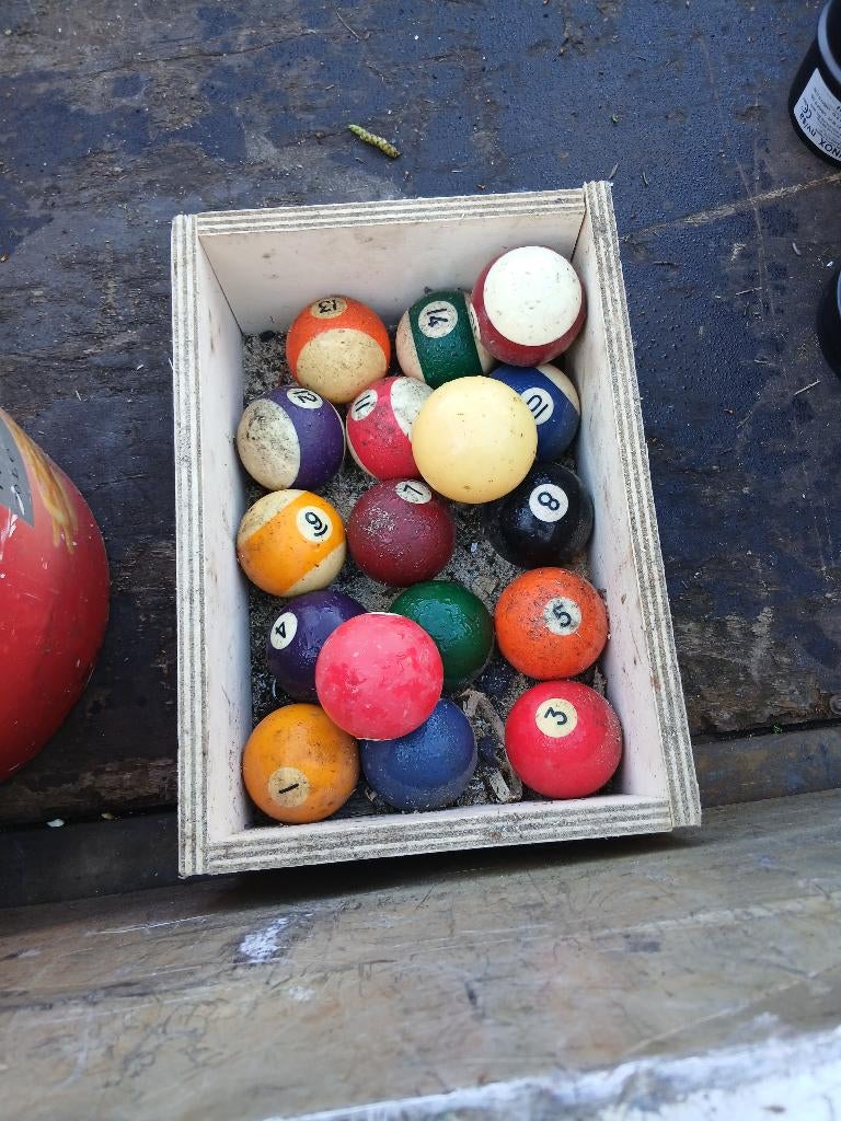 biljartballen, Sport en Fitness, Biljarten en Poolen, Ophalen, Gebruikt, Keu of Ballen