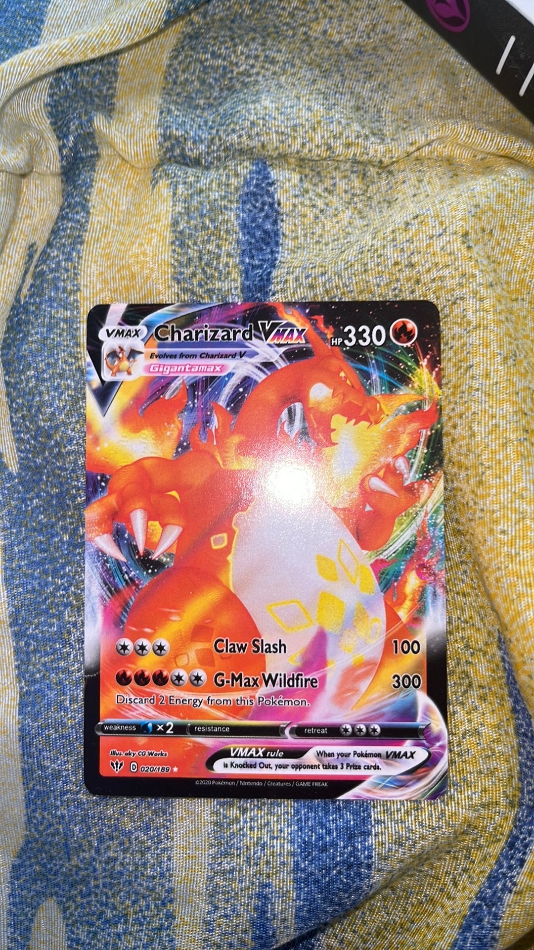 Charizard vmax, Ophalen of Verzenden, Zo goed als nieuw