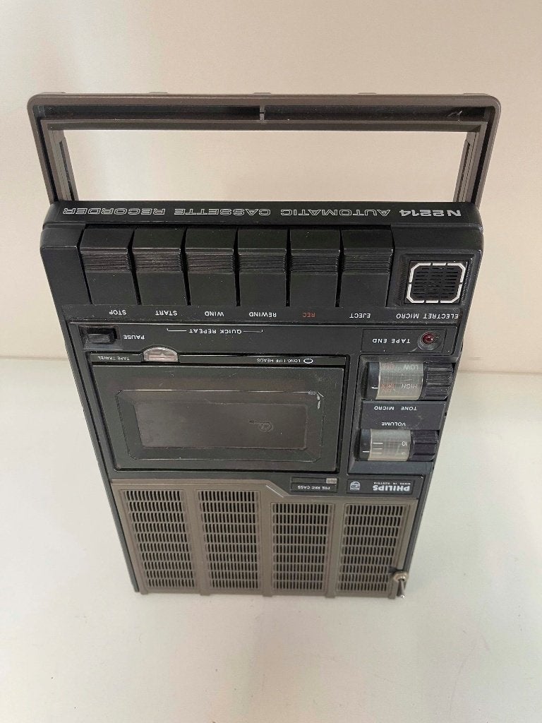 Philips N2214/00 draagberaAutomatic Cassette Recorder-Defect, Philips, N, N, Enkel