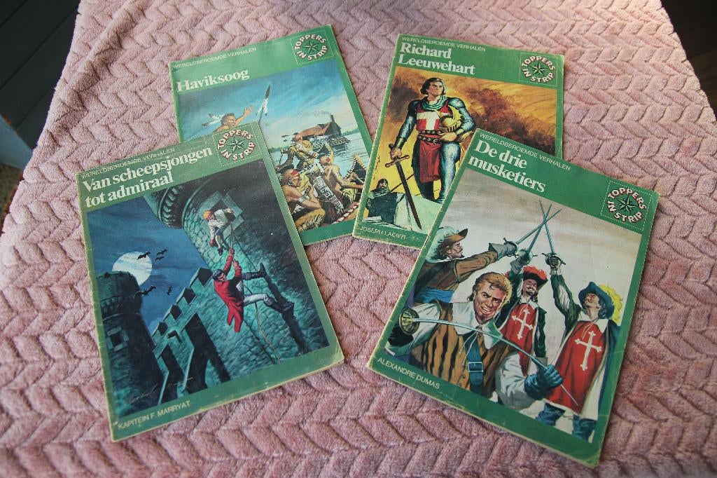 4 strips Toppers in strip, Meerdere stripboeken, Ophalen of Verzenden, Gelezen