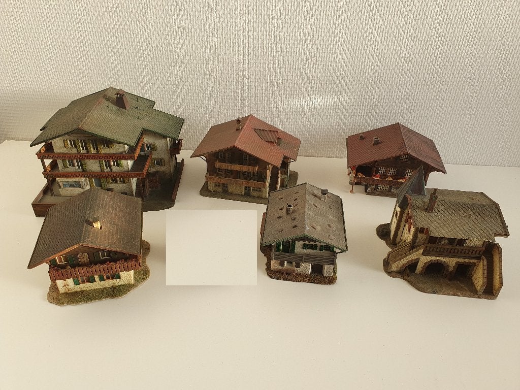 Compleet ALPEN DORP 6 gebouwen POLA VOLLMER FALLER en KIBRI, Hobby en Vrije tijd, Overige merken, Gebruikt, Gelijkstroom of Wisselstroom