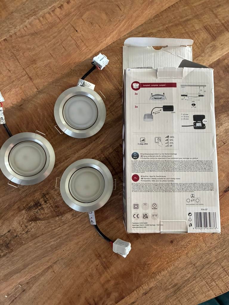 Dr paulmann spotjes LED - Nieuw, Metaal of Aluminium, Nieuw, Ophalen of Verzenden, Led