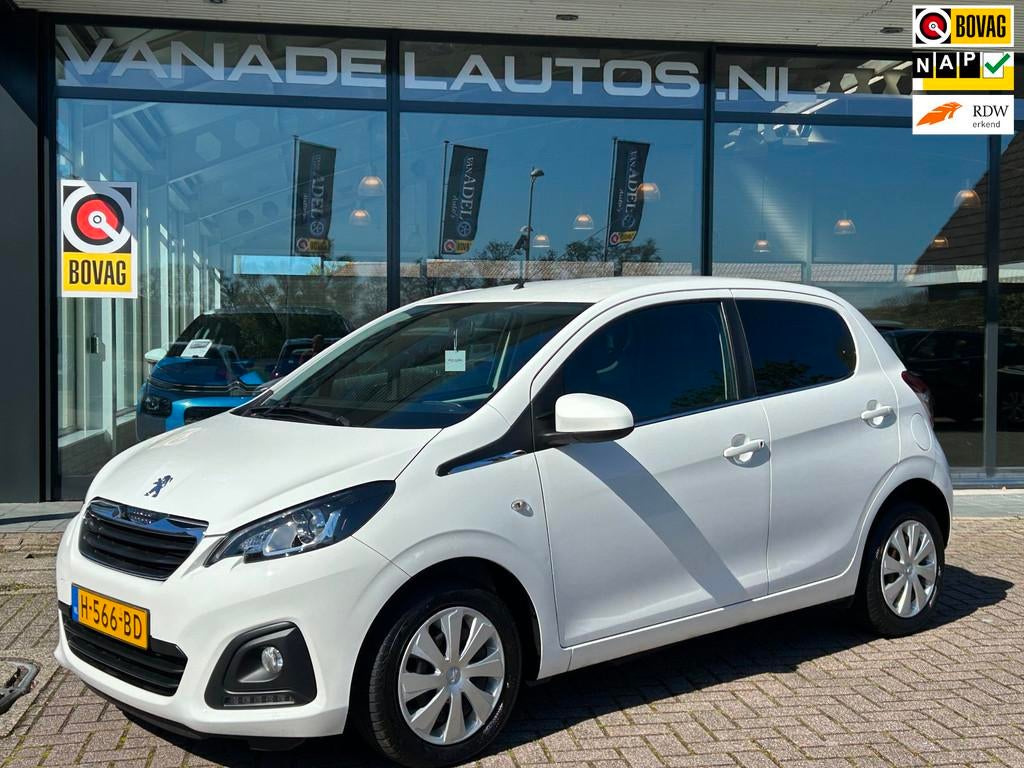 Peugeot 108 1.0 e-VTi Active Airco Bluetooth NAP NL-Auto Vol, Stof, Gebruikt, 4 stoelen, Wit