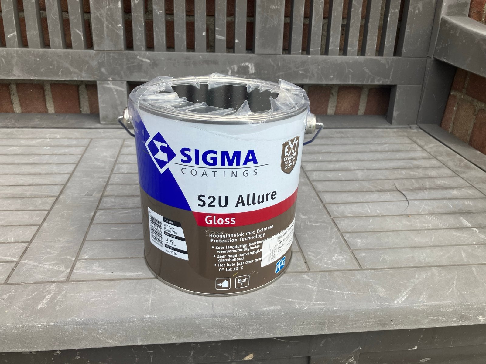 Sigma S2U Allure Hoogglanslak - 2.5L base/white, Wit, Nieuw, Ophalen of Verzenden, Lak