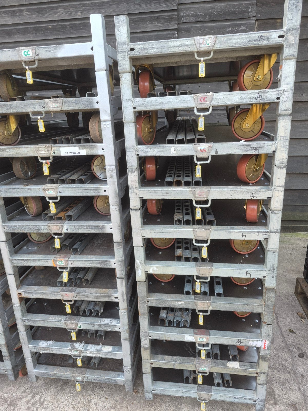 cc containers,  deense cc karren,  tag6, Doe-het-zelf en Verbouw, Transportwagens, 100 liter of meer, Ophalen, Transportkar