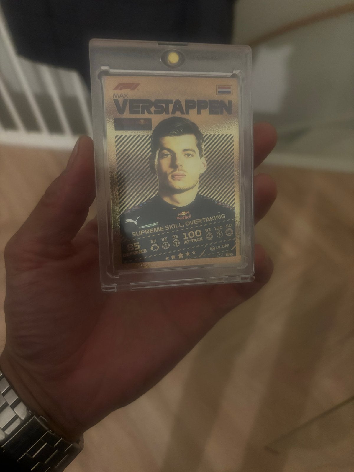 Max Verstappen Topps Turbo Attax F1 2021 Gold Kaart, Ophalen of Verzenden, Zo goed als nieuw, Losse kaart, Foil