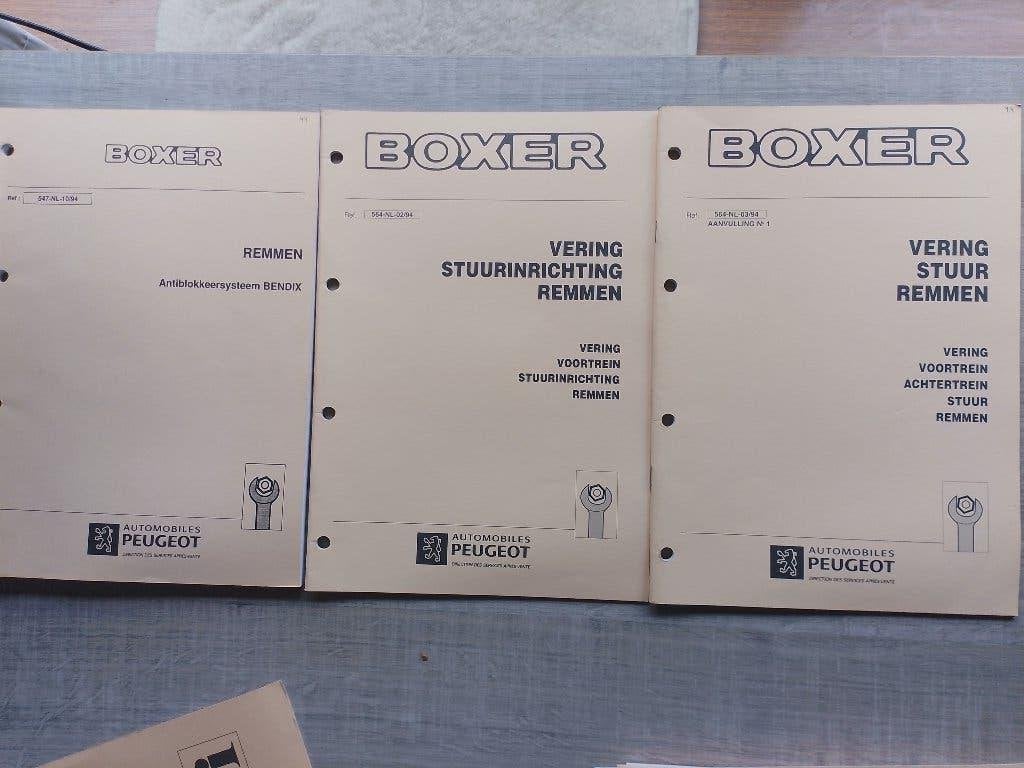 Peugeot boxer dealer werkplaatsboeken Onderstel - rem stuur, Ophalen of Verzenden, Gelezen, Peugeot