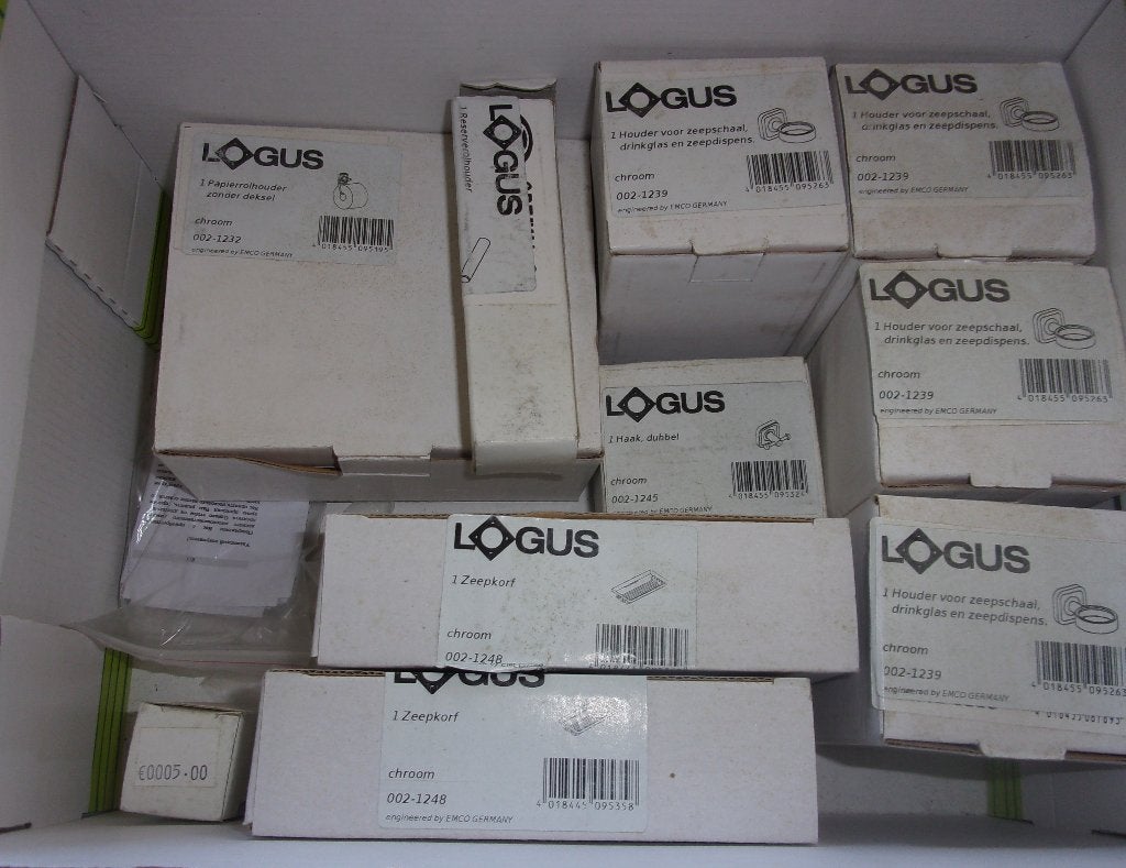 set luxe badkamer accessoires wc chroom Logus, Minder dan 50 cm, Overige typen, Nieuw, Ophalen of Verzenden