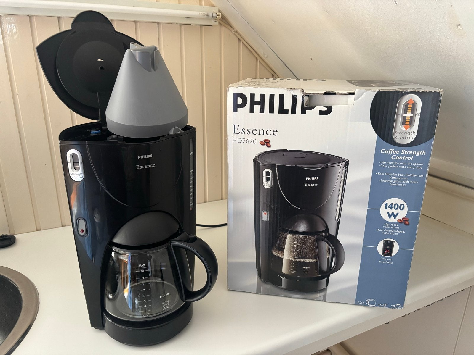 Philips Essence HD7620 filter koffiezetapparaat, Ophalen, 10 kopjes of meer, Gemalen koffie, Koffiemachine