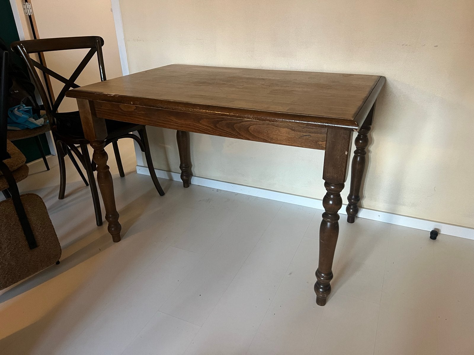 Houten tafel - 115 x 75 x 75 cm, Ophalen, Gebruikt, 100 tot 150 cm, Tot twee personen