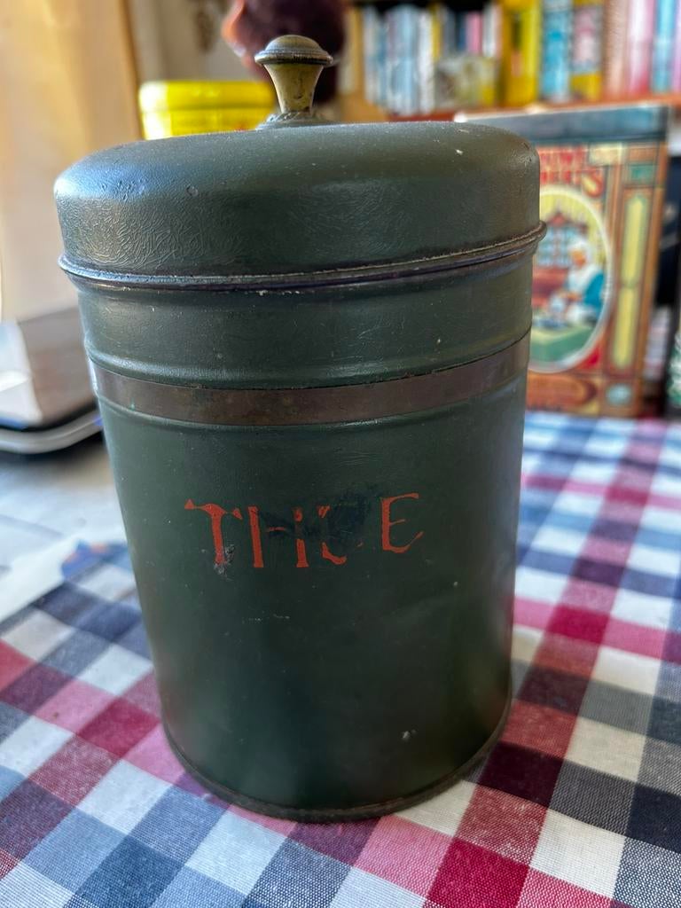 Vintage theeblik, Ophalen of Verzenden