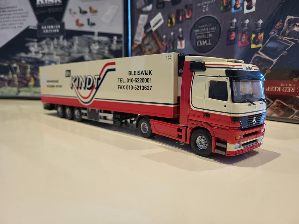 Tekno Mercedes Actros Kindt, Hobby en Vrije tijd, Modelauto's | 1:50, Ophalen of Verzenden, Zo goed als nieuw, Bus of Vrachtwagen