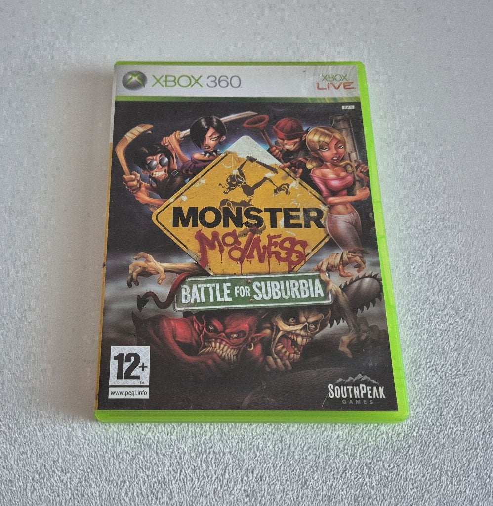 Monster Madness: Battle for Suburbia Xbox 360 Game Compleet, Avontuur en Actie, Gebruikt, 1 speler, Ophalen of Verzenden