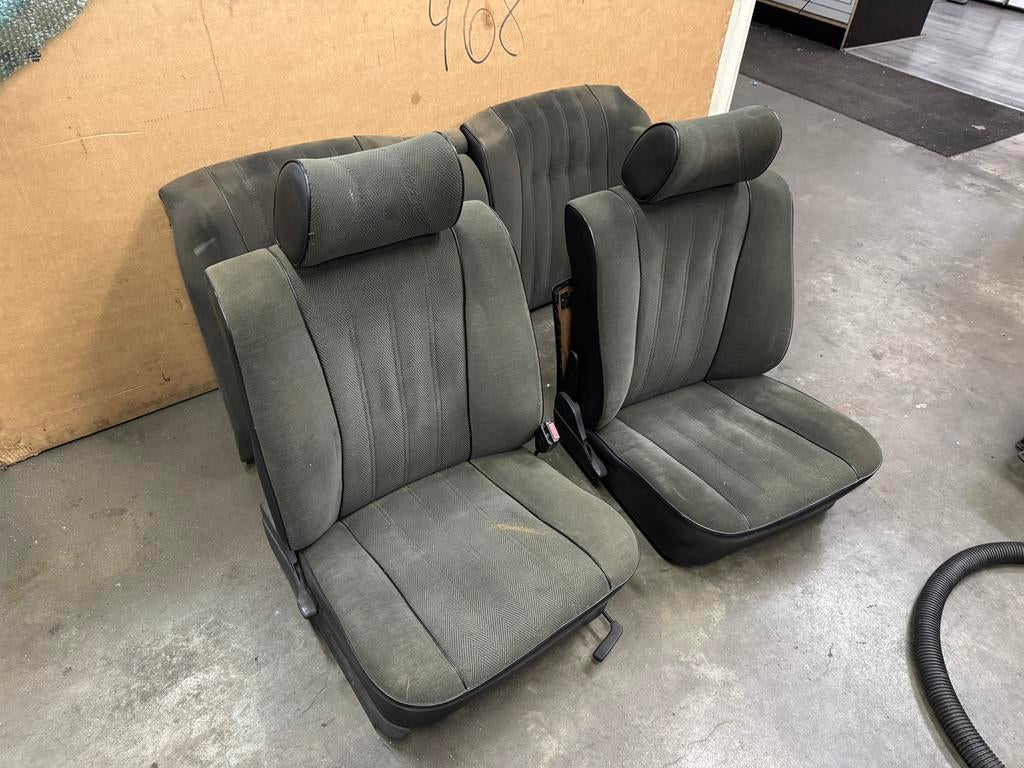 BMW E28 / E23 stoelen donkergroen + achterbank leuning, Gebruikt, Bmw, BMW, BMW