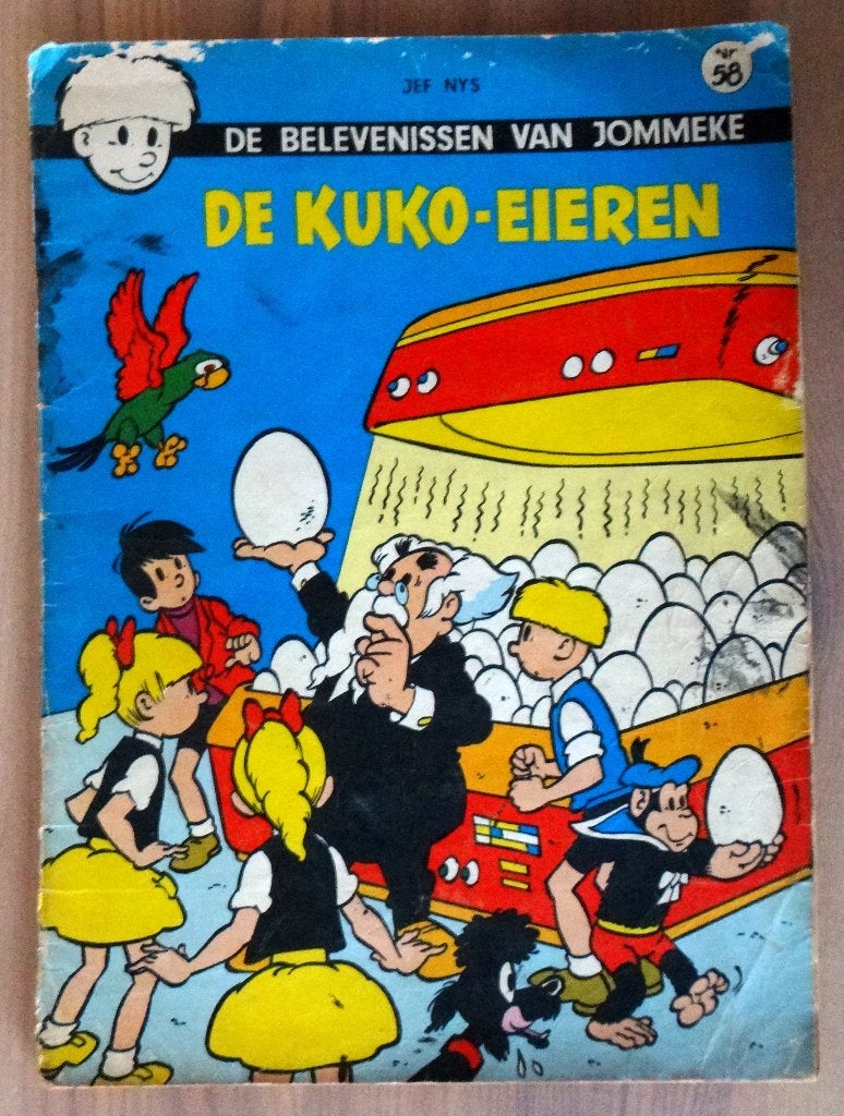De Belevenissen van Jommeke nr: 58 De Kuko - eieren, Eén stripboek, Ophalen of Verzenden, Gelezen, Jef Nys