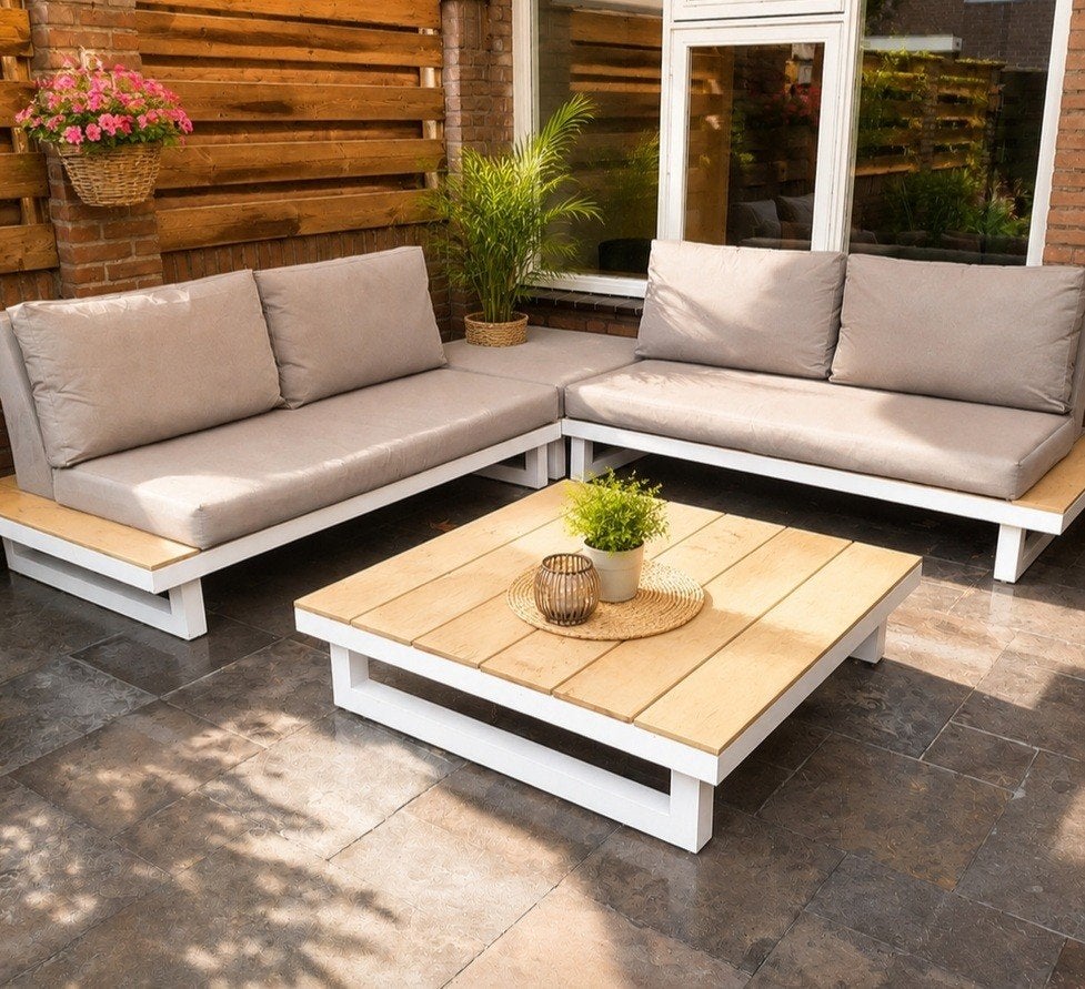 Life Outdoor Lounge Set - 4 seasons - aluminium frame, Tuin en Terras, Tuinsets en Loungesets, Ophalen, Gebruikt, Aluminium, Loungeset