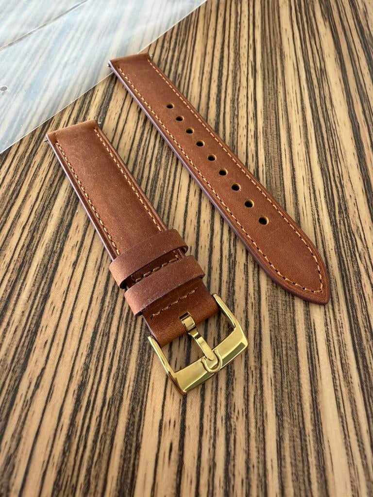Omega suede leren horlogeband 18 mm NIEUW, gouden Omega gesp, Leer, Polshorloge, Nieuw, Ophalen of Verzenden