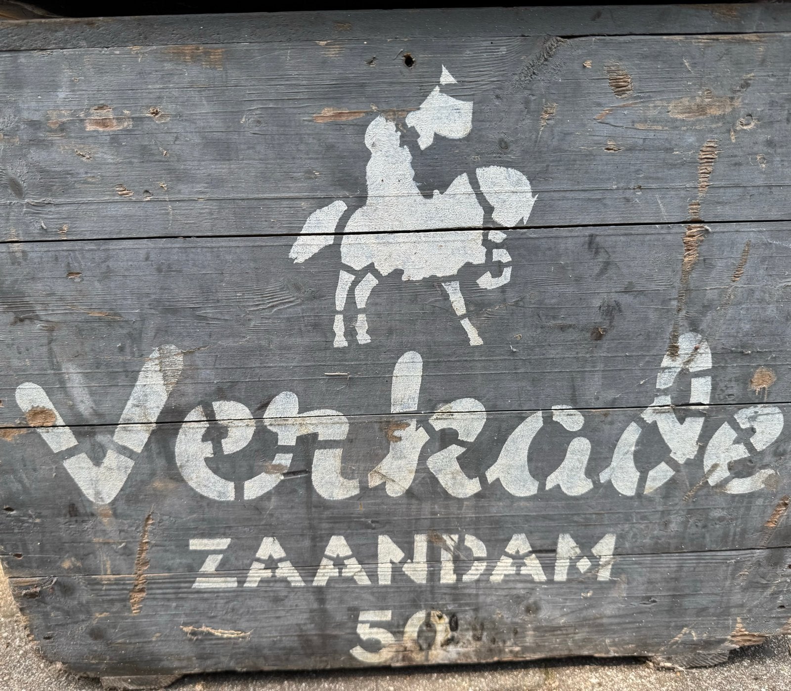 Vintage Verkade Zaandam Houten Kist, Ophalen