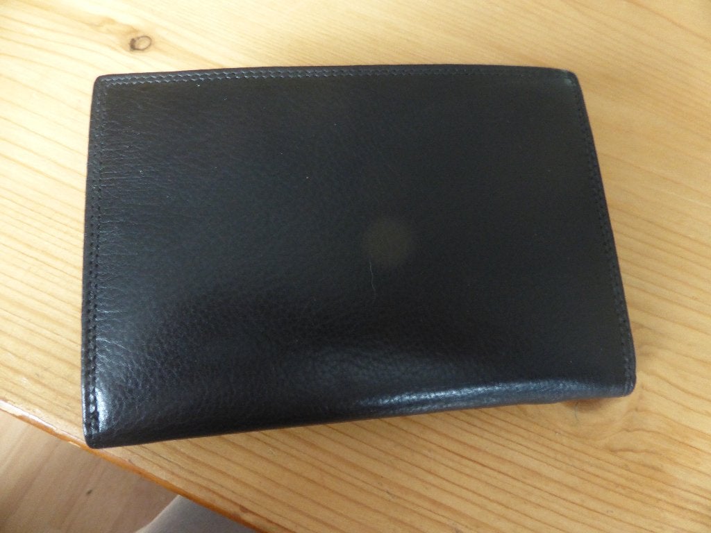 T.k. Zwart Lederen Portefeuille., Verzenden, Nieuw, Zwart, Leer
