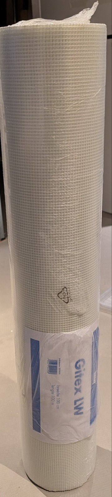 Nieuwe Glasvezel Bewapeningsgaas 100m² - Grijs, Nieuw, 15 m² of meer, Ophalen, Minder dan 4 cm