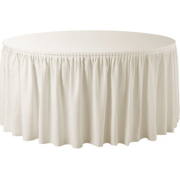 Witte plooirokken voor ronde tafel, Rond, Ophalen of Verzenden, Zo goed als nieuw, Wit
