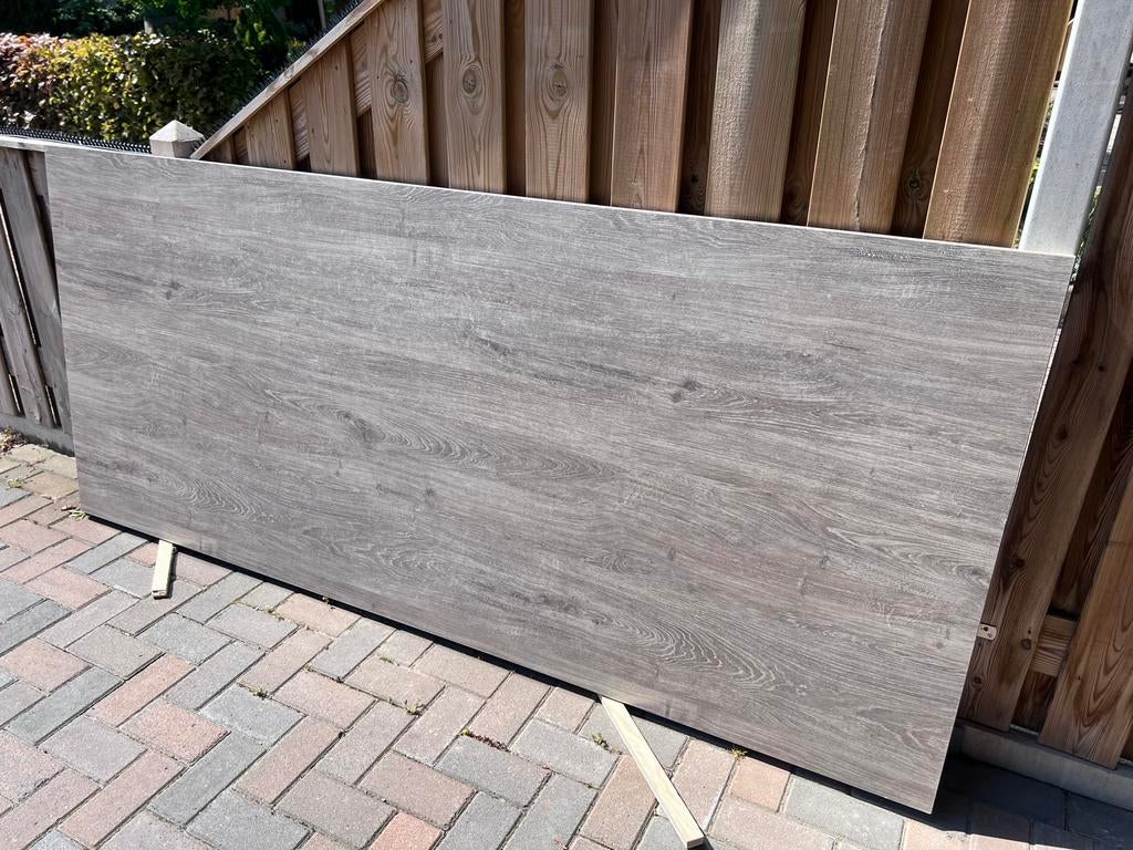 Nette Grey-wash eethoektafel 240x100, Huis en Inrichting, Ophalen, Gebruikt, 200 cm of meer, 50 tot 100 cm