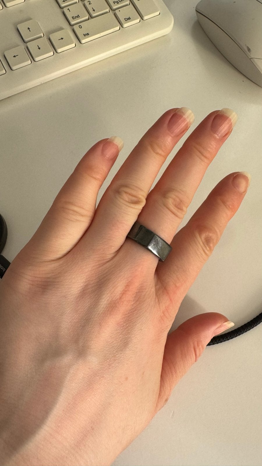 Oura Ring Gen 3 - Maat 9 - Zwart, Gebruikt, Hartslag, Zwart, Ophalen of Verzenden