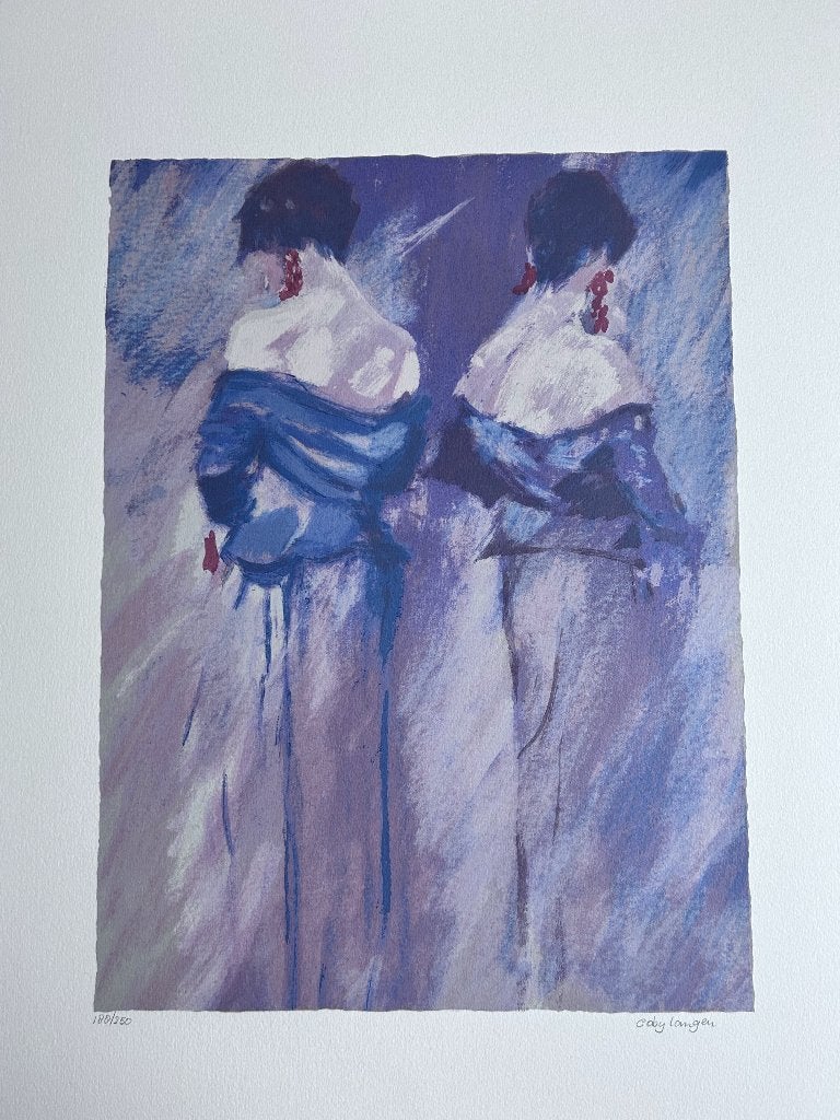 Zeefdruk Coby Langen   ZOMEROPRUIMING, Antiek en Kunst, Kunst | Litho's en Zeefdrukken, Origineel, Ophalen of Verzenden, Portret en Figuren
