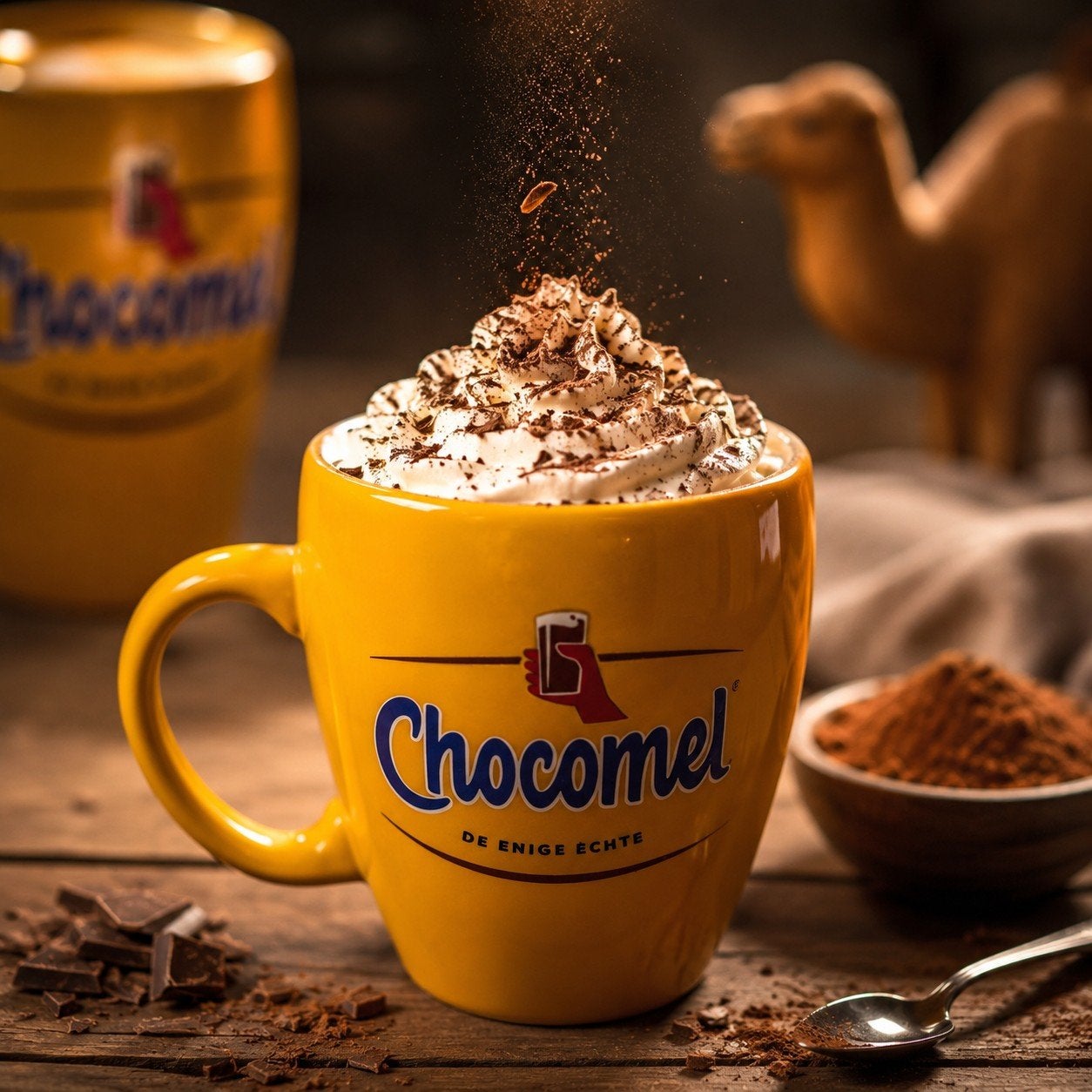 10x Originele Chocomel Mokken Nieuw – Horeca / Verzamelaars, Overige typen, Geel, Ophalen of Verzenden, Zo goed als nieuw