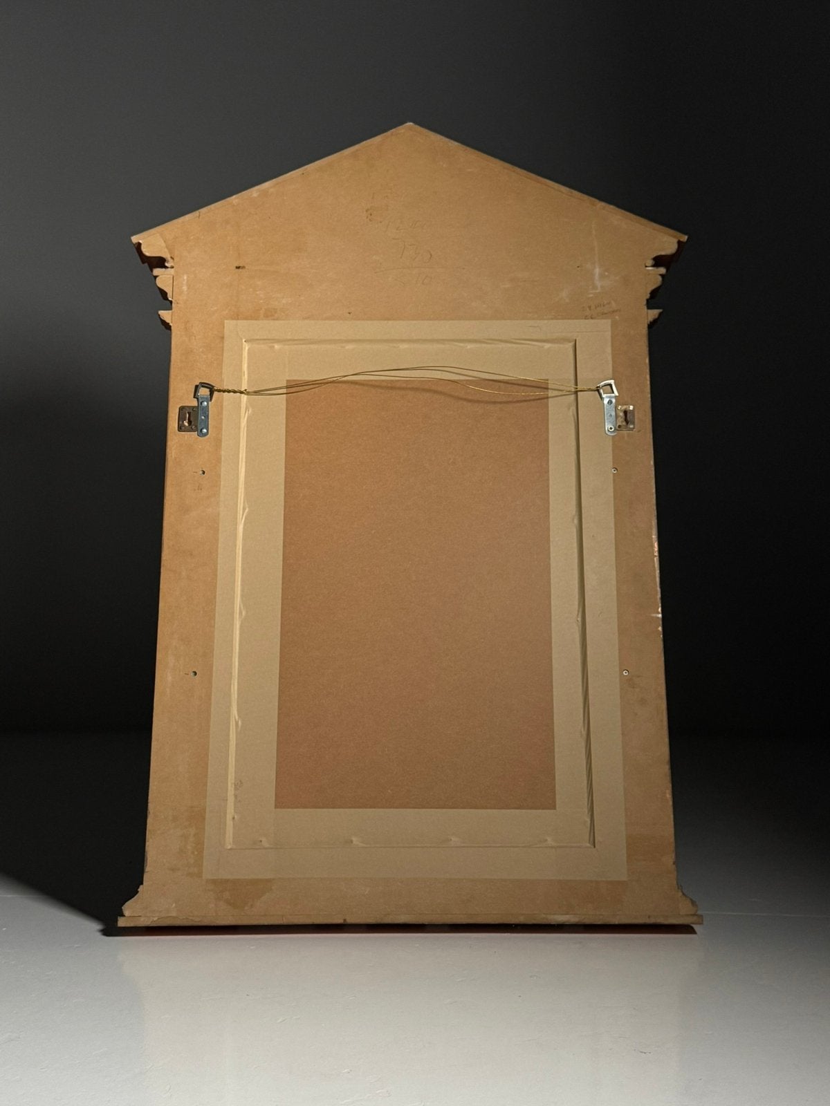 Neoklassieke spiegel koperkleur, Ophalen, Rechthoekig, Minder dan 50 cm