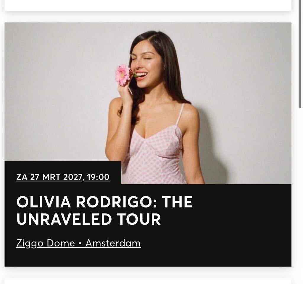 olivia rodrigo zaterdag 27 maart, Tickets en Kaartjes, Twee personen, Maart
