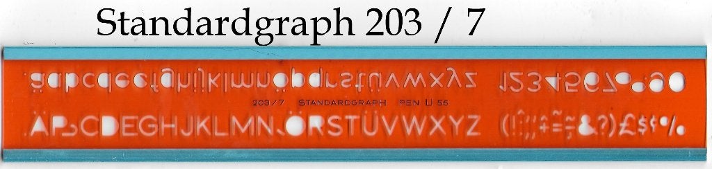 Standardgraph 203 / 7 -- teken sjabloon ( 3 ), Ophalen of Verzenden, Zo goed als nieuw, Overige typen