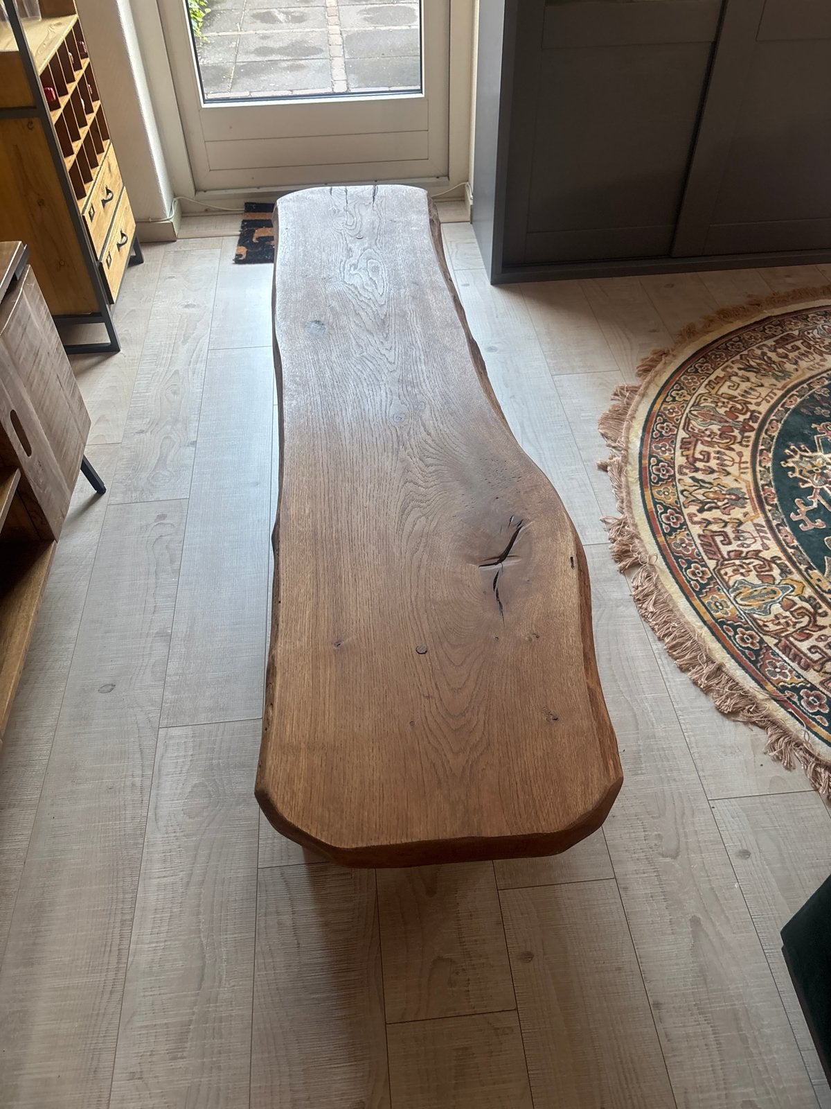 Uniek houten bankje - Massief hout, rustieke stijl, Gebruikt, Minder dan 75 cm, 150 tot 200 cm, Tweepersoons