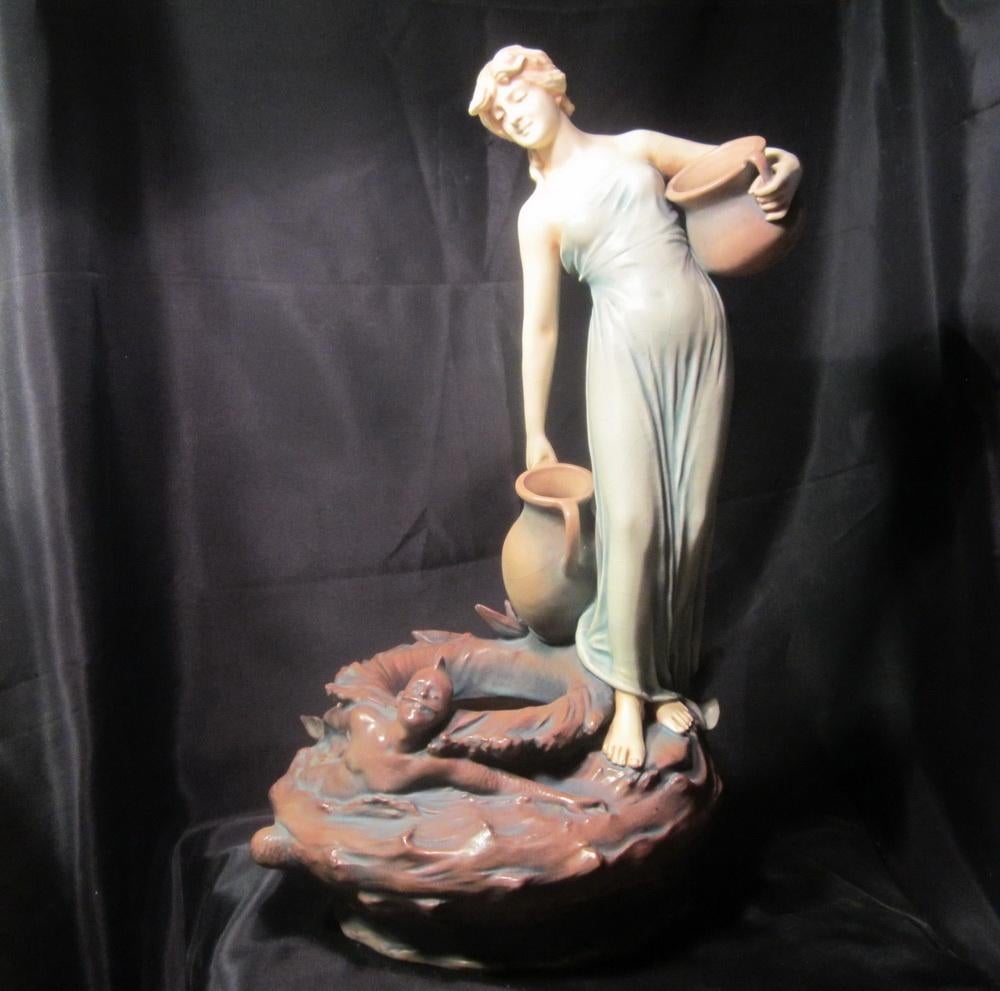 Art nouveau Bernard Bloch/Schoop figuur, Amphora Oostenrijk, Verzenden