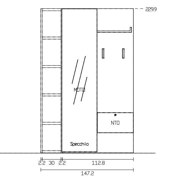 Foto 3 van Garderobe (kapstok) met spiegel showmodel van € 1845,00 voor