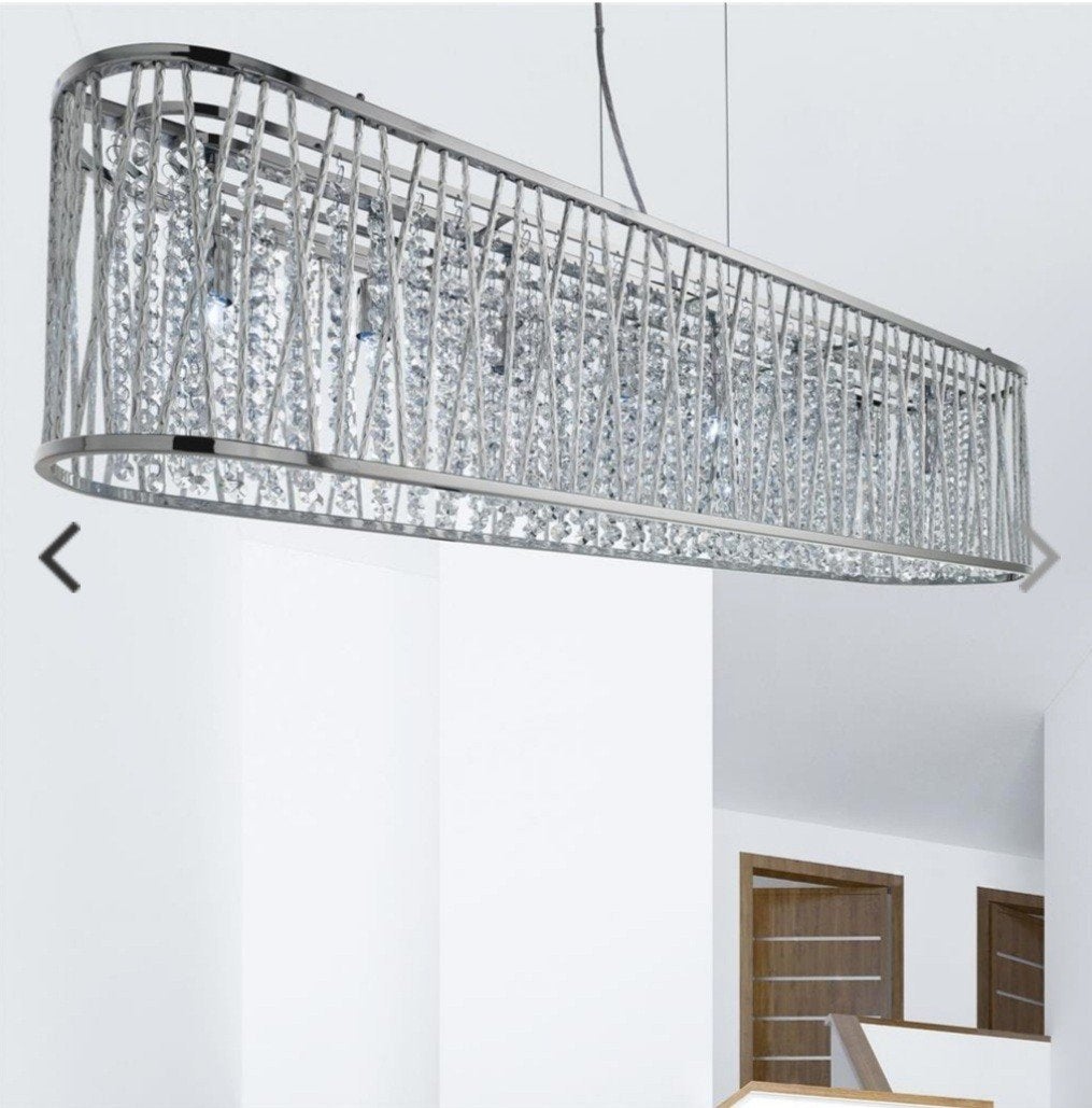 ELISE 8LT BAR - CHROOM, HELDER KRISTAL & ALUMINIUM TRIM, Ophalen, Nieuw, Glas, Modern, Kristal, Luxe