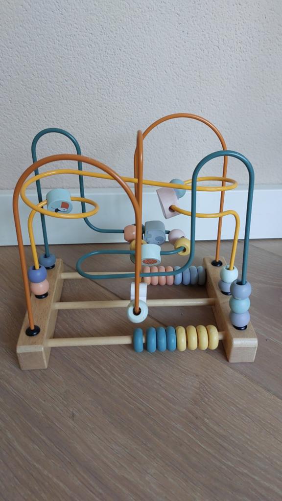 Houten kralen spiraal, motoriek speelgoed, Ophalen, Zo goed als nieuw, Overige typen