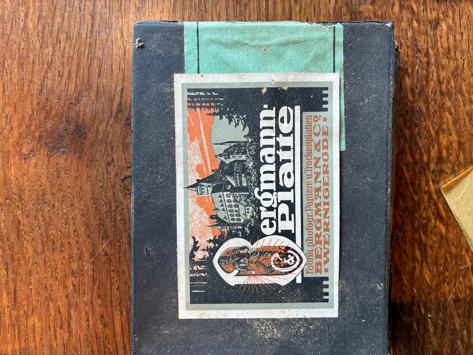 Oude Bergmann Platten fotoplaatjes in originele doos, Ophalen of Verzenden