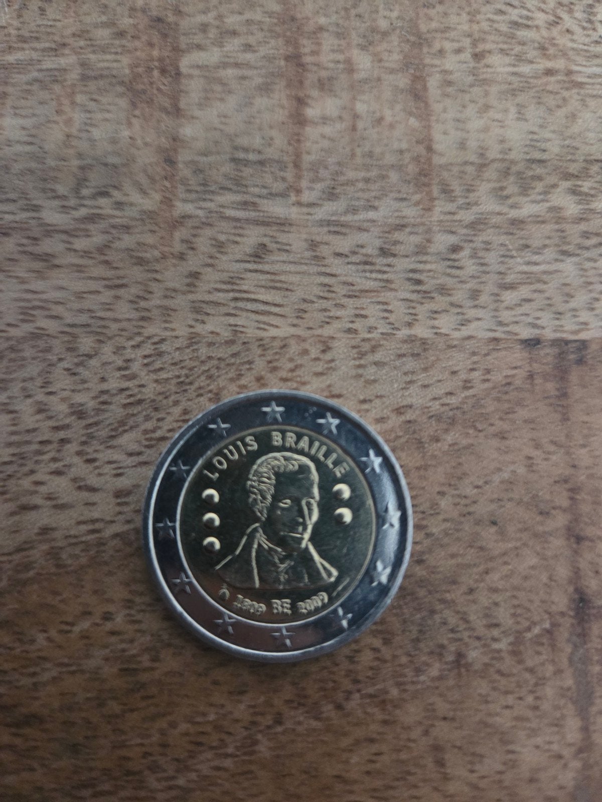 2 Euro munt Louis Braille 2009, Ophalen of Verzenden, Overige landen, 2 euro, Losse munt