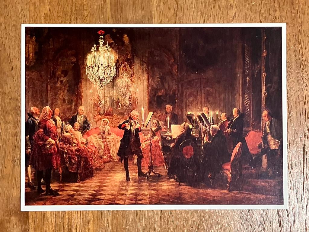 Adolph von Menzel - Das Flötenkonzert, Ophalen of Verzenden, 1980 tot heden, Ongelopen, Muziek