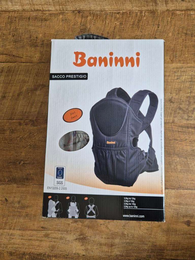 Baninni Draagzak - Buikdrager Sacco Prestigio Melange 2-in-1, Kinderen en Baby's, Ophalen of Verzenden, Nieuw, Draagzak, Overige merken