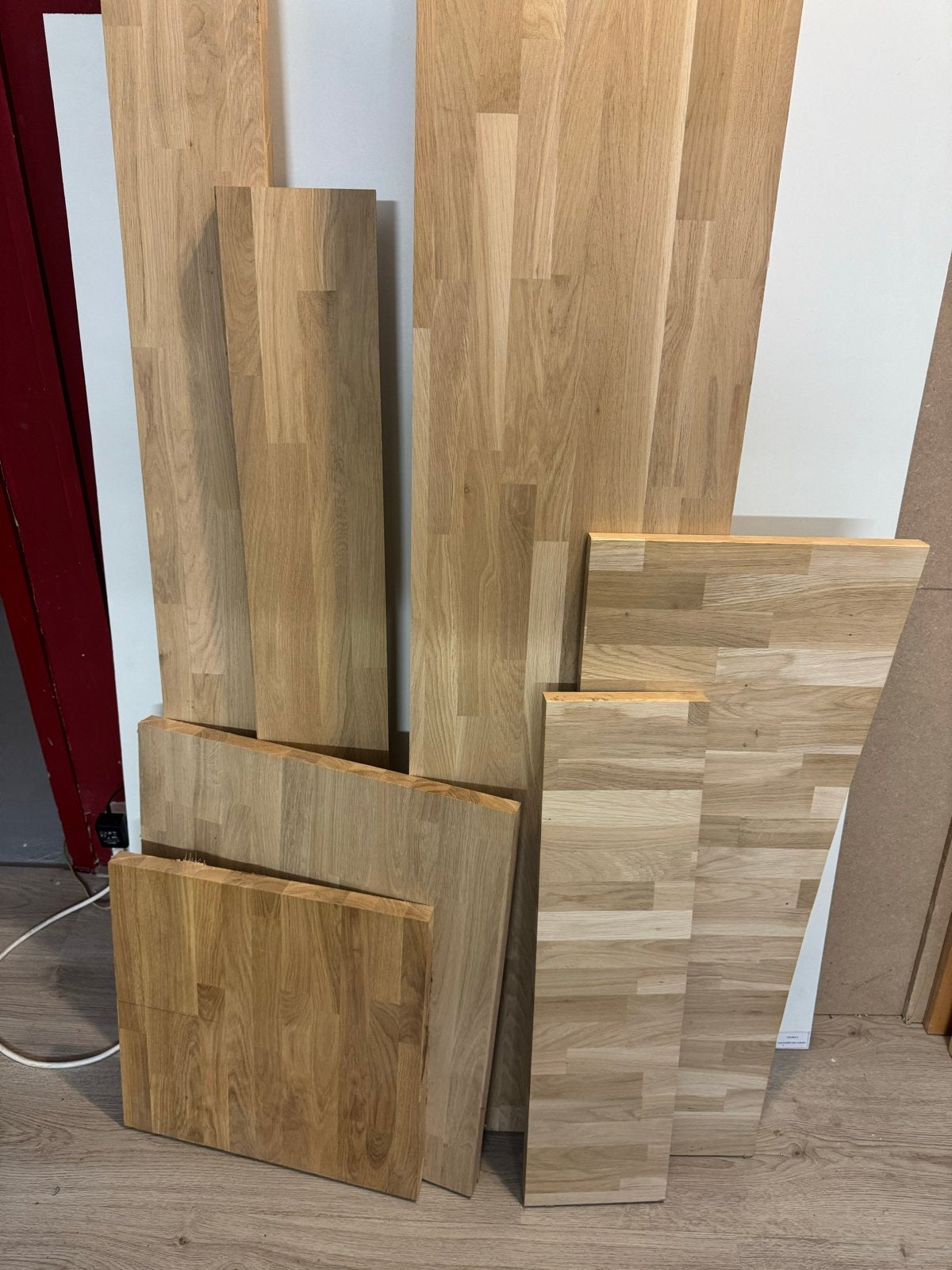 Eiken blad reststukken 27mm dik, Ophalen, Gebruikt, 25 tot 50 mm, Eiken
