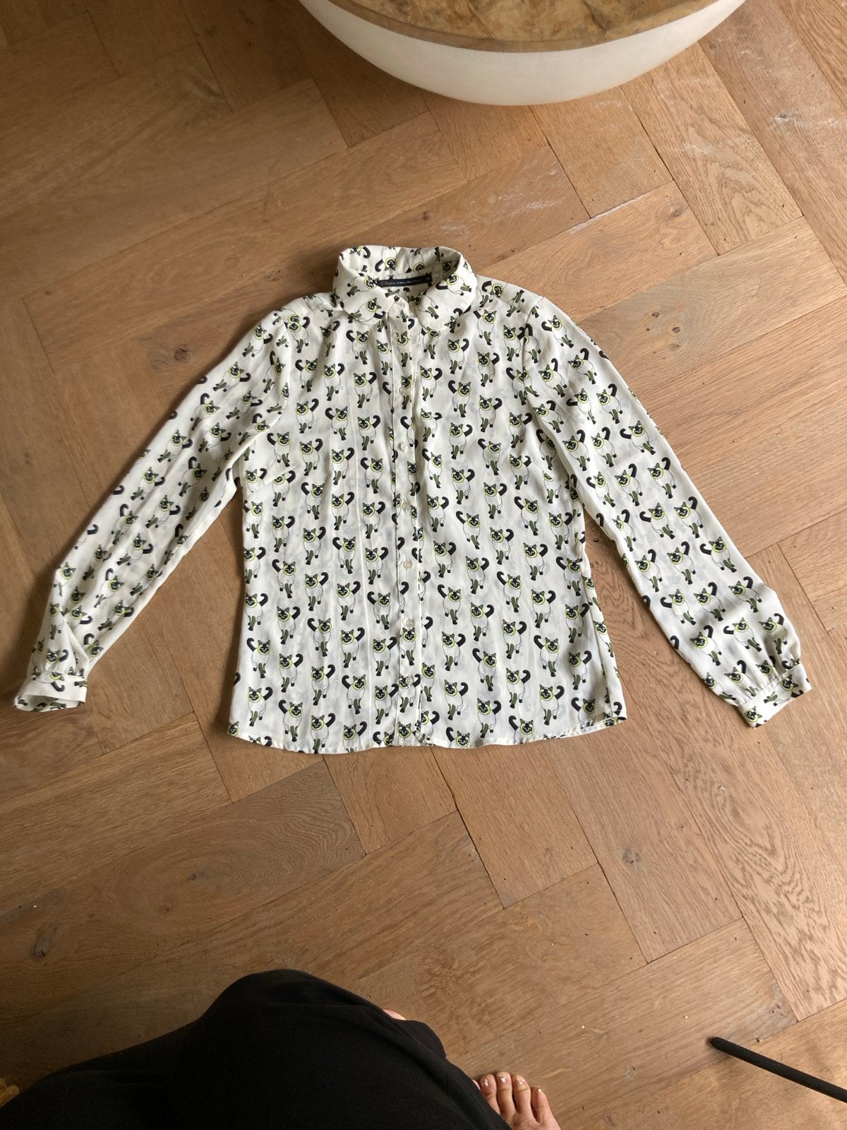 Steps blouse met kattenprint - Maat XS, Ophalen of Verzenden, Zo goed als nieuw, Maat 34 (XS) of kleiner, Wit
