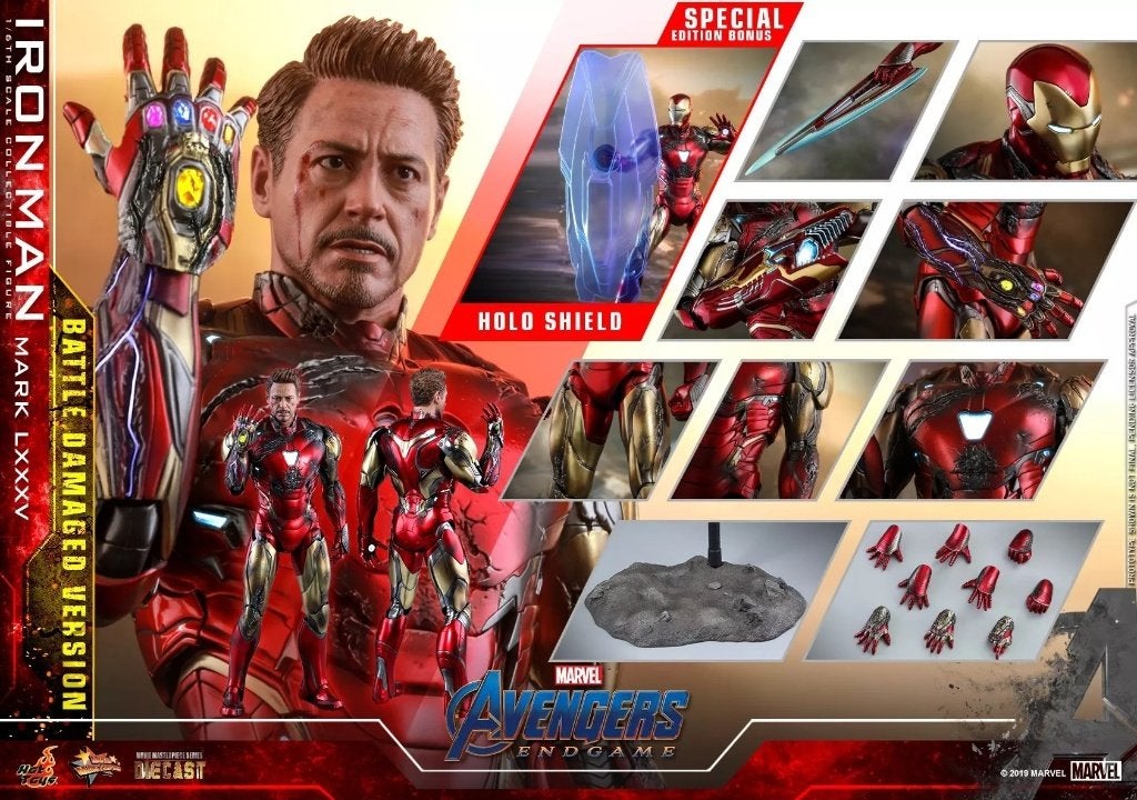 Hot Toys Avengers Endgame Iron Man Mark LXXXV Battle Damaged, West Campus 1 76863 Herxheim (DE), Actiefiguur of Pop, Heo GmbH
