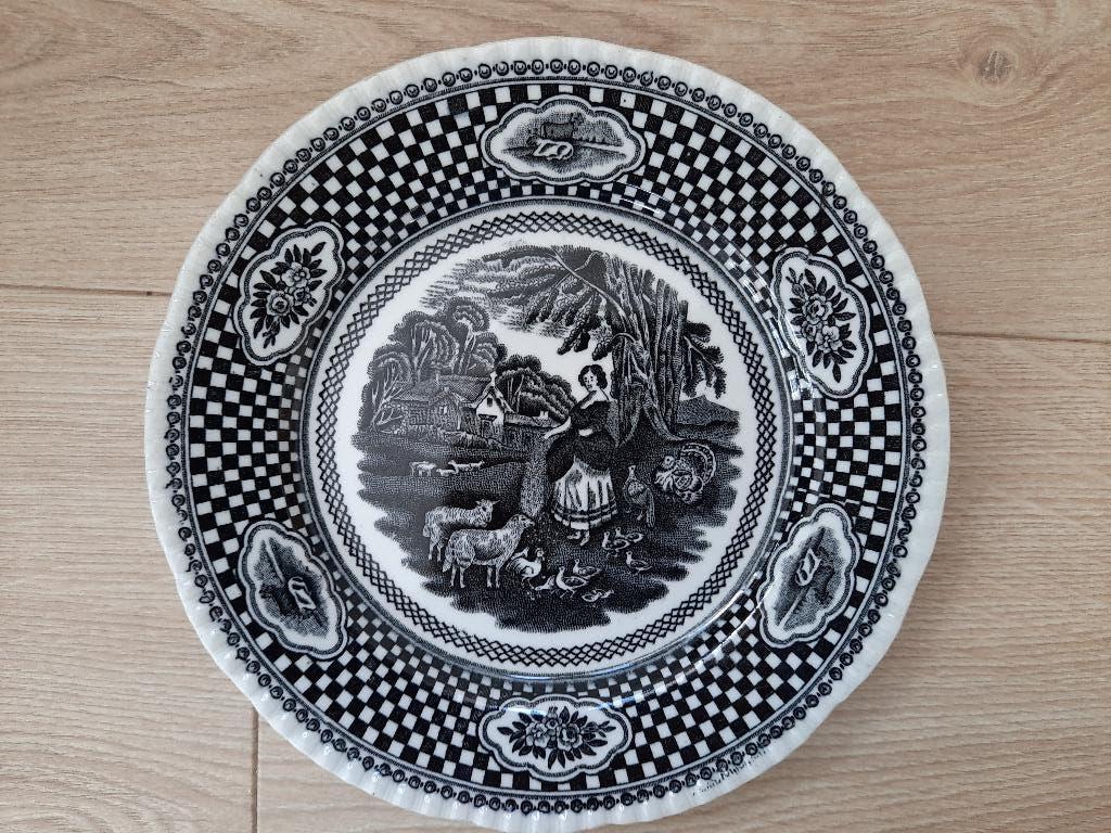 Oud vintage bordje Adams aardewerk keramiek Ironstone, Ophalen of Verzenden, Huis en Inrichting